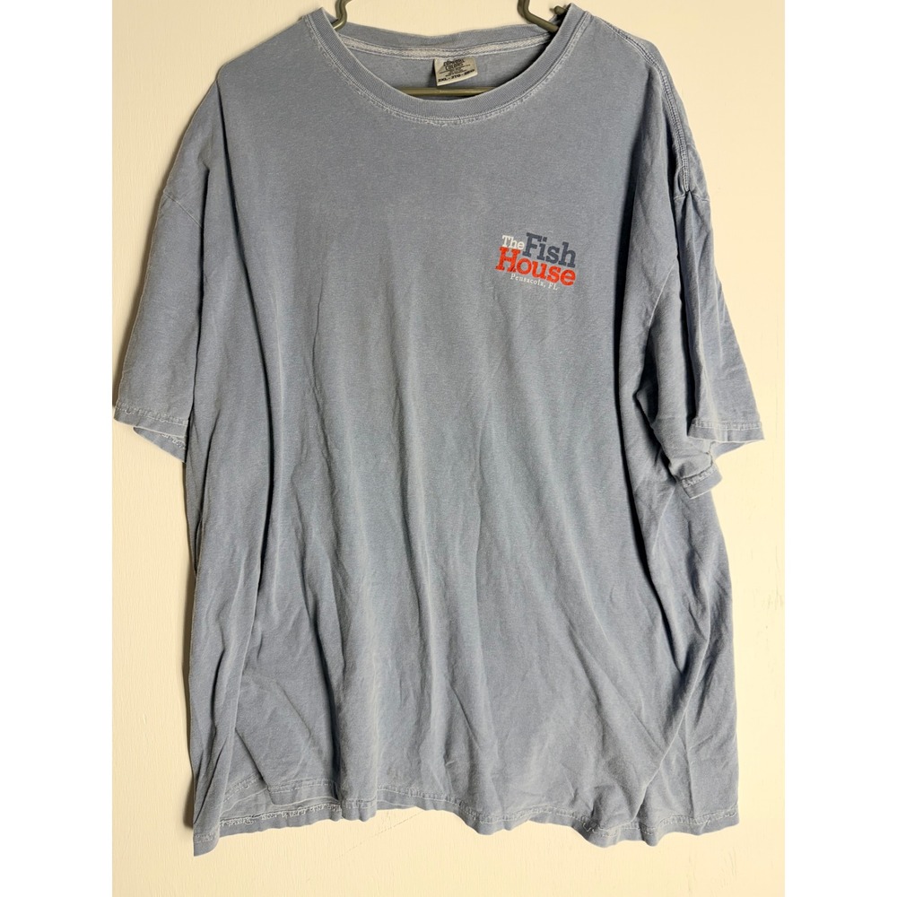 The Fish House Pensacola FL Graphic T-Shirt Blue 2XL Mens T-Shirt